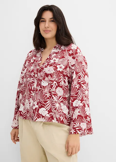 Blusa in stile resort in misto viscosa, bonprix