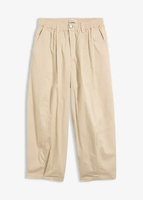 Pantaloni barrel in misto cotone, bonprix