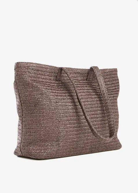 Borsa shopper effetto paglia, bonprix