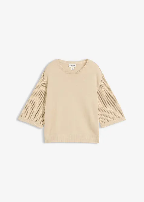 Maglione in misto cotone, bonprix