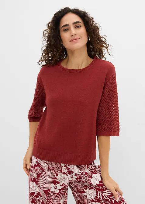 Maglione in misto cotone, bonprix