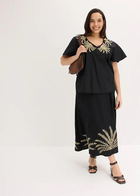 Blusa con ricamo, bonprix