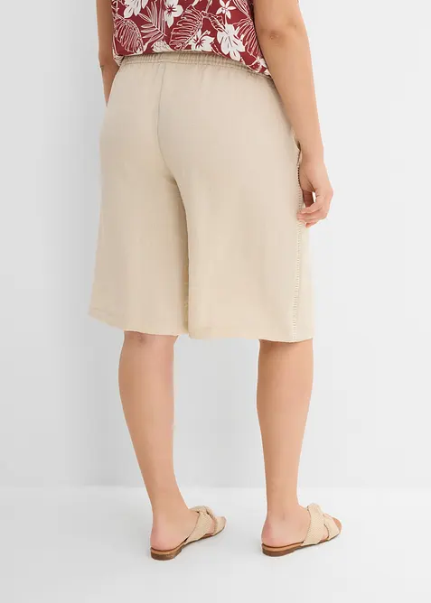 Bermuda in misto viscosa con elastico in vita, bonprix