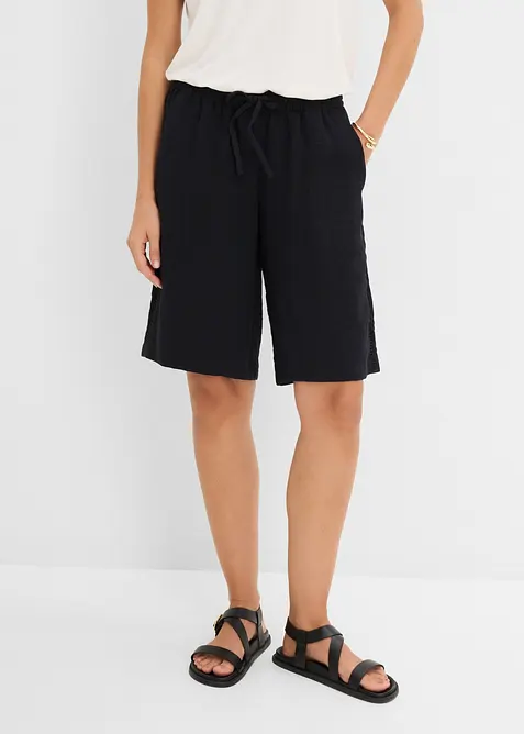 Bermuda in misto viscosa con elastico in vita, bonprix