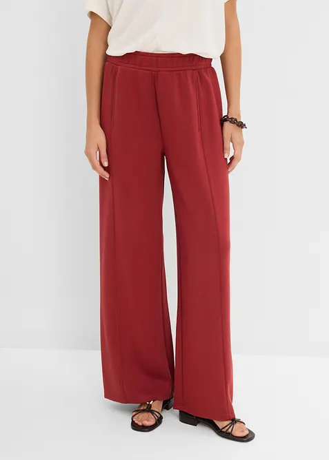 Pantaloni larghi effetto neoprene, bonprix