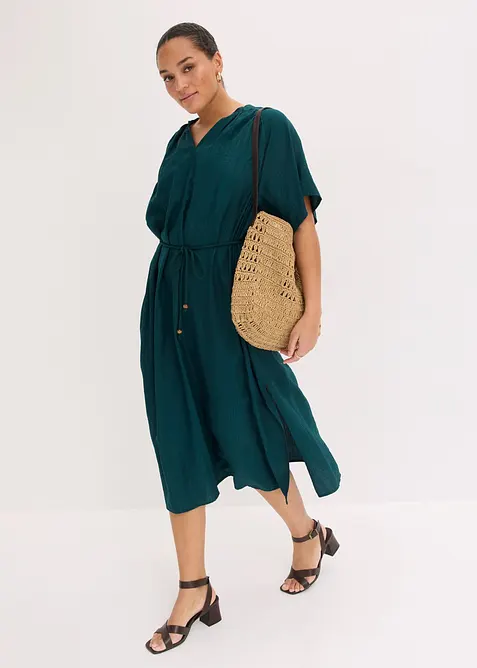 Abito midi in misto viscosa morbido, bonprix