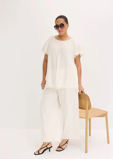 Blusa in misto viscosa morbido, bonprix