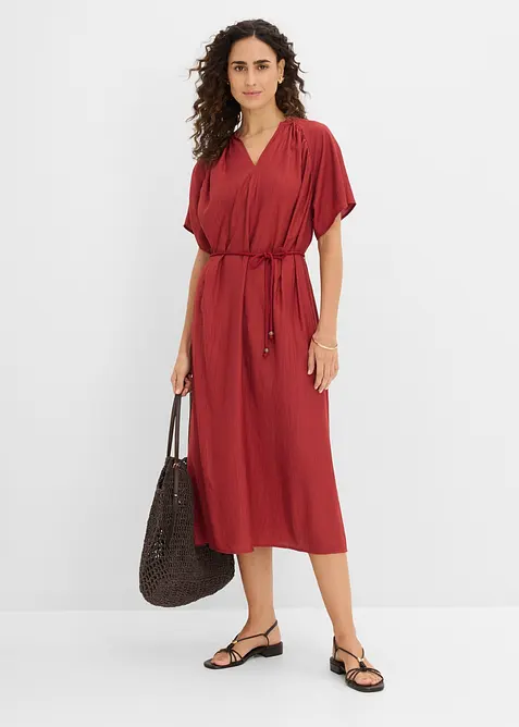 Abito midi in misto viscosa morbido, bonprix