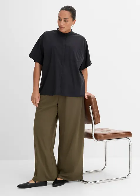 Blusa a maniche corte con spalle scese, bonprix