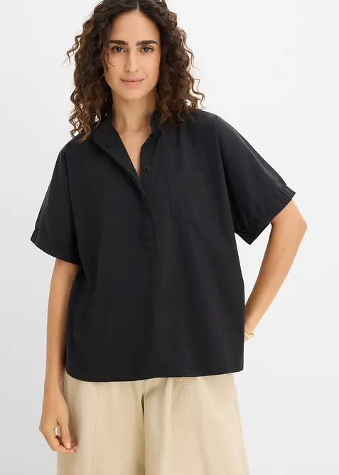Blusa a maniche corte con spalle scese, bonprix