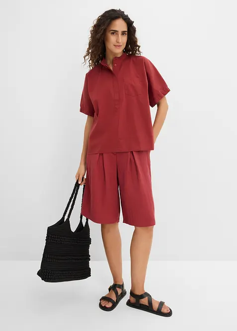 Blusa a maniche corte con spalle scese, bonprix