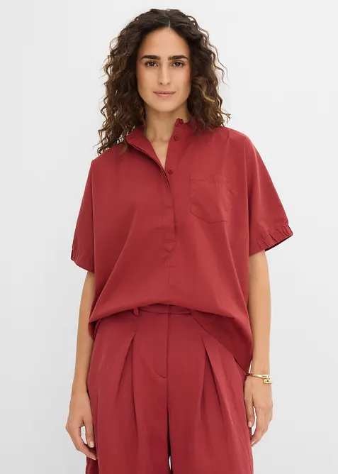 Blusa a maniche corte con spalle scese, bonprix