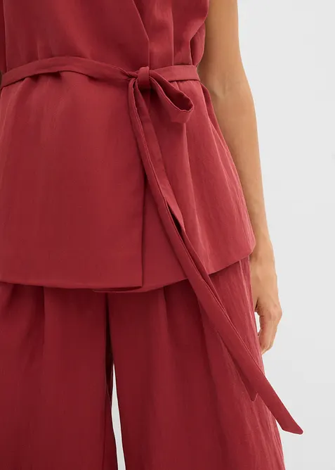 Gilet in misto viscosa con cintura, bonprix