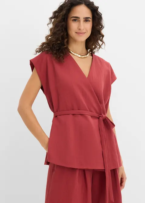 Gilet in misto viscosa con cintura, bonprix