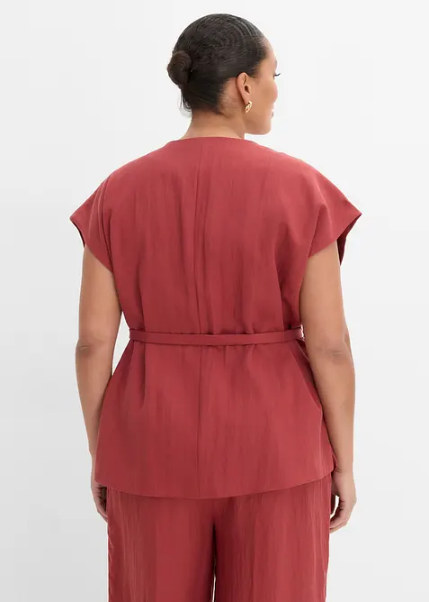 Gilet in misto viscosa con cintura, bonprix