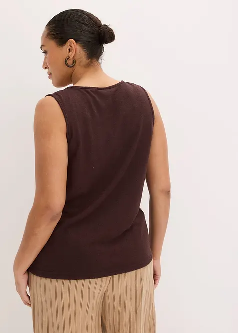 Top in maglia con perle, bonprix