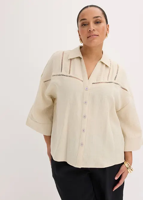 Camicia in misto viscosa, bonprix