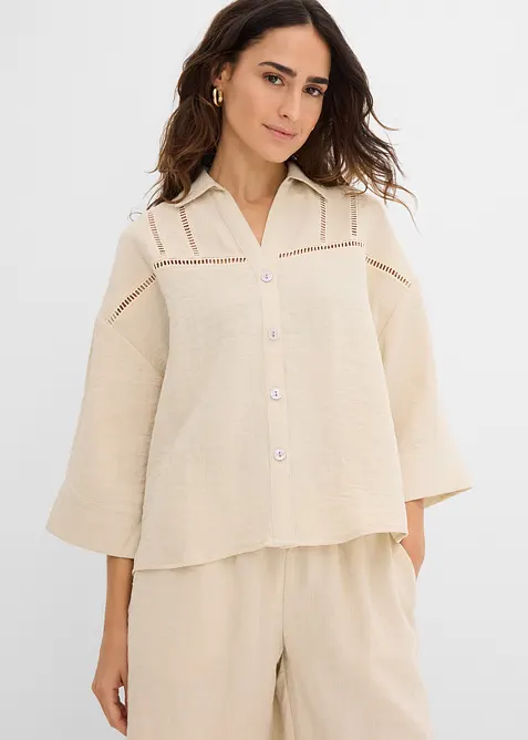 Camicia in misto viscosa, bonprix