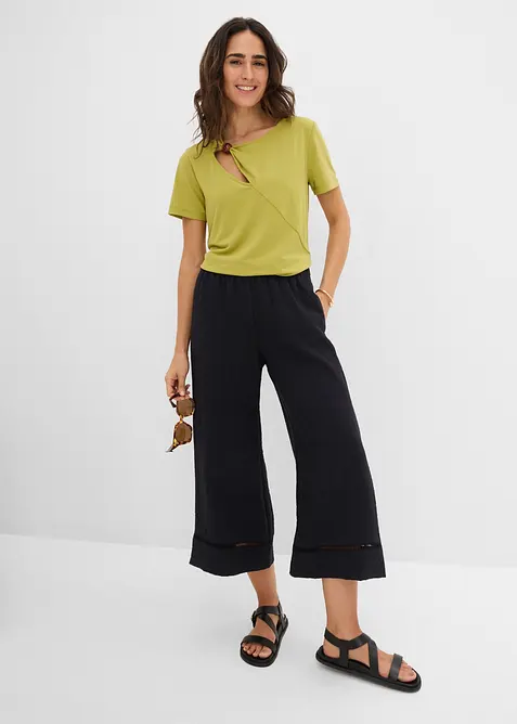 Pantaloni culotte in misto viscosa fluente, bonprix