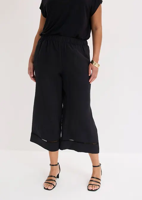 Pantaloni culotte in misto viscosa fluente, bonprix