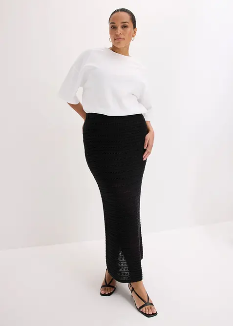 Gonna lunga di maglia, bonprix