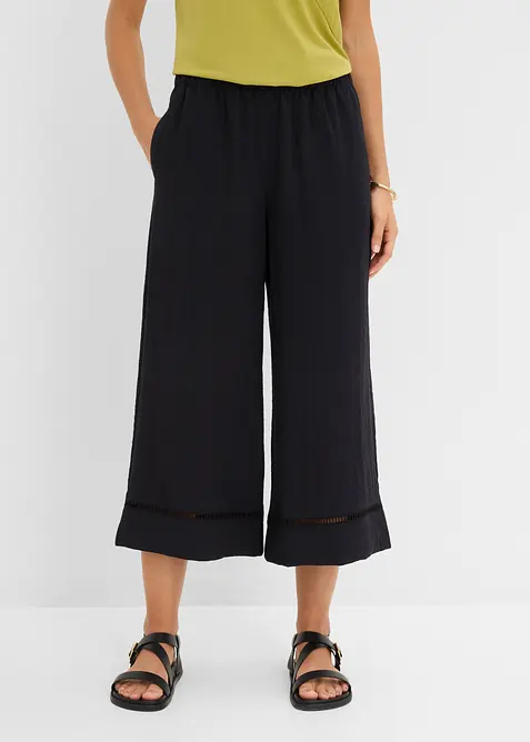 Pantaloni culotte in misto viscosa fluente, bonprix
