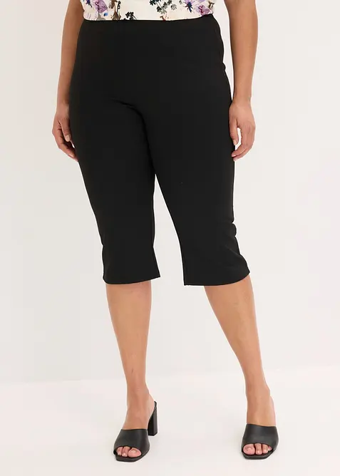 Pantaloni capri in punto di Roma, bonprix
