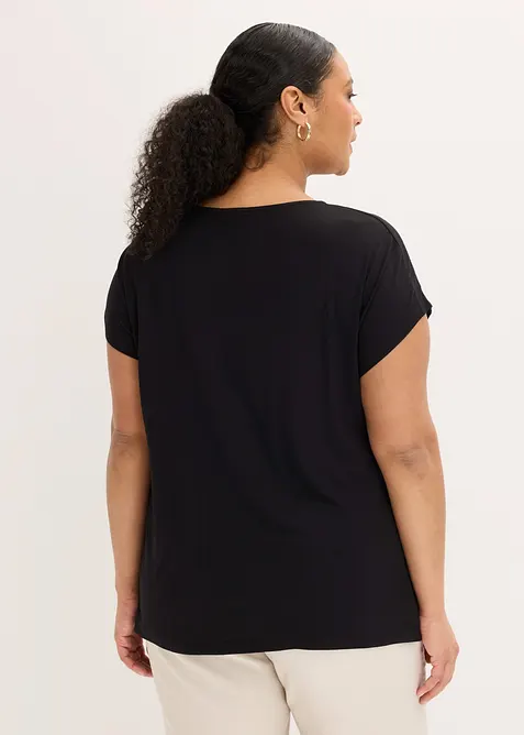 Maglia con pizzo a traforo, bonprix