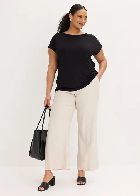 Maglia con pizzo a traforo, bonprix