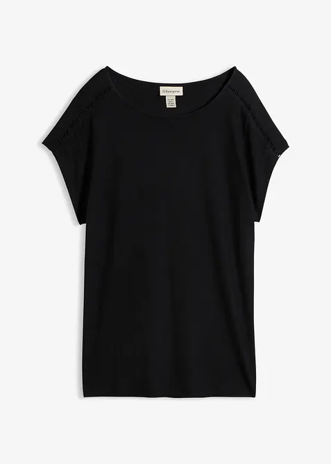 Maglia con pizzo a traforo, bonprix