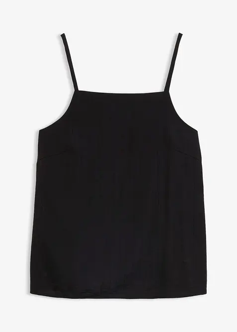 Top in misto viscosa con effetto plissettato, bonprix