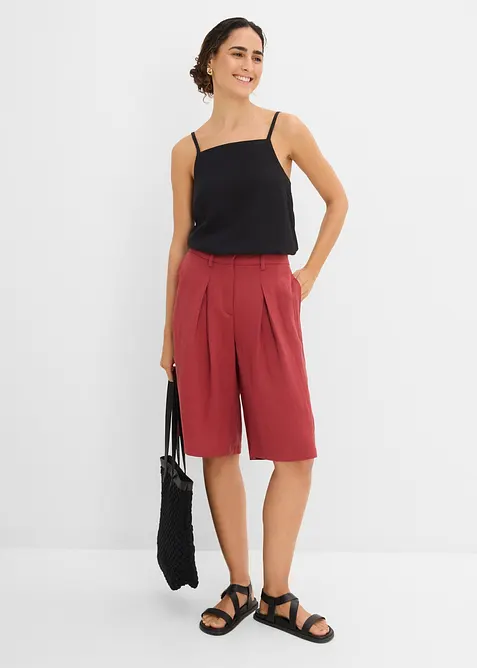 Top in misto viscosa con effetto plissettato, bonprix