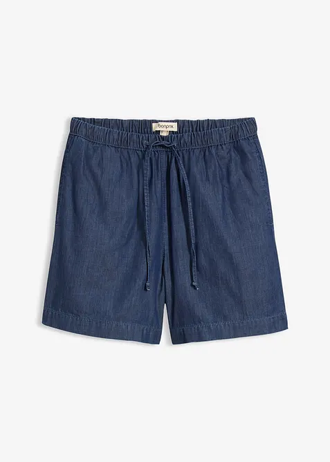 Shorts di jeans con vita elasticizzata, vita media, bonprix