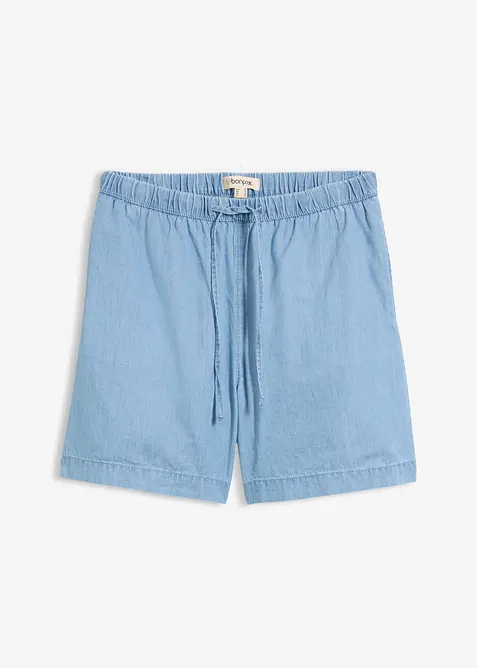 Shorts di jeans con vita elasticizzata, vita media, bonprix