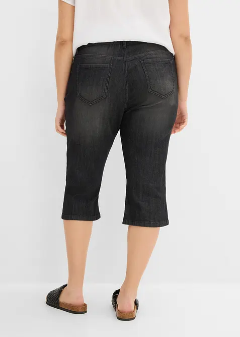 Jeans capri slim, vita media, bonprix