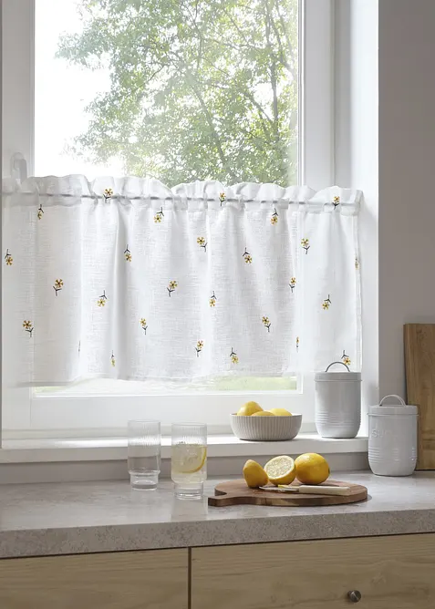 Tenda a vetro con ricami, bonprix