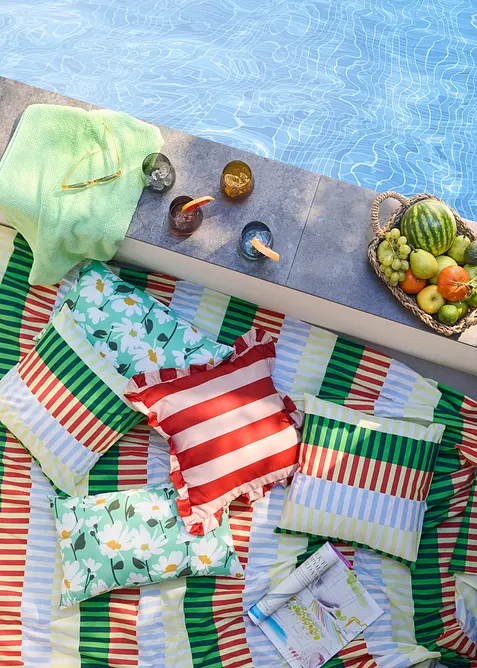 Telo copridivano a righe colorate, bonprix