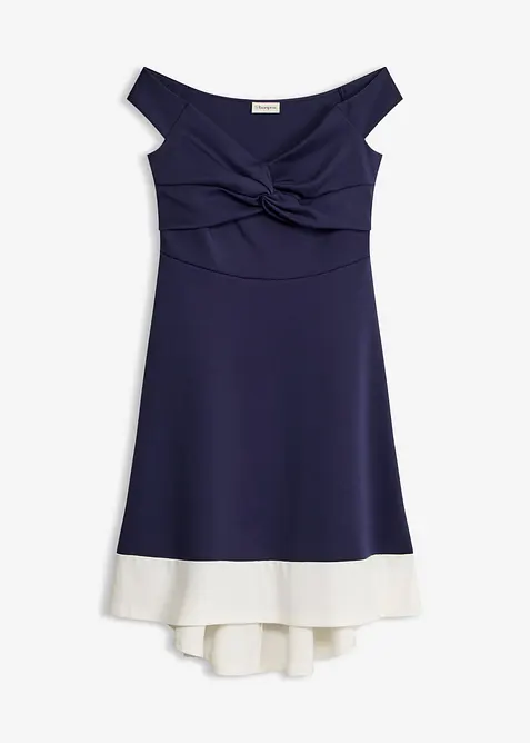 Abito con spalle scoperte e dettaglio annodato, bonprix