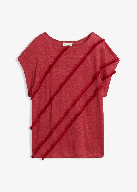 Maglia in puro lino con applicazione, bonprix