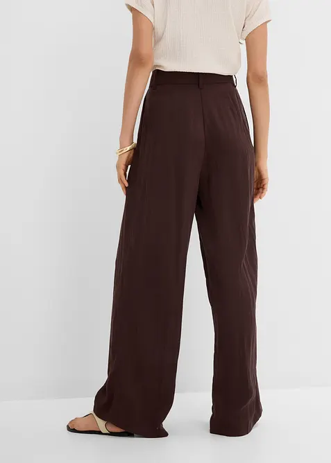 Pantaloni estivi in misto viscosa con pinces, bonprix