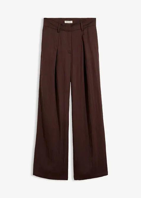 Pantaloni estivi in misto viscosa con pinces, bonprix