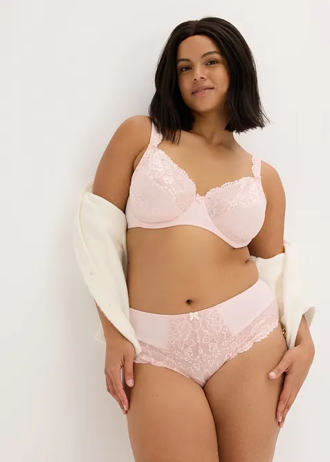 Slip alto con pizzo floreale (pacco da 2), bonprix