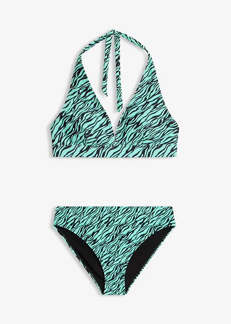 Bikini all'americana ad asciugatura rapida con slip sgambato (set 2 pezzi), bonprix