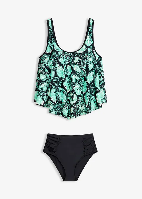 Tankini con stampa pitonata (set 2 pezzi), bonprix