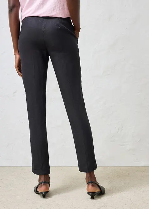 Pantaloni cropped in puro lino, bonprix