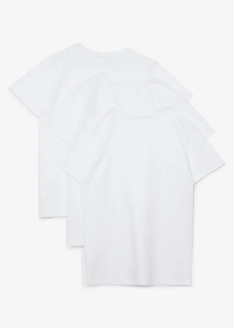 T-shirt in puro cotone (pacco da 3), bonprix