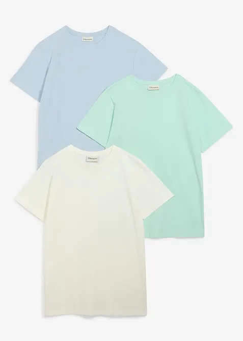 T-shirt in puro cotone (pacco da 3), bonprix