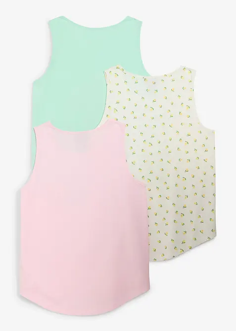 Top in puro cotone biologico (pacco da 3), bonprix