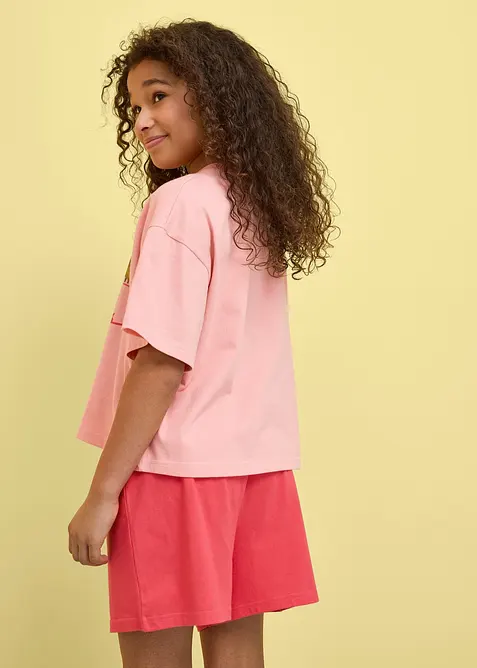 T-shirt e pantaloni corti in puro cotone biologico (set 2 pezzi), bonprix