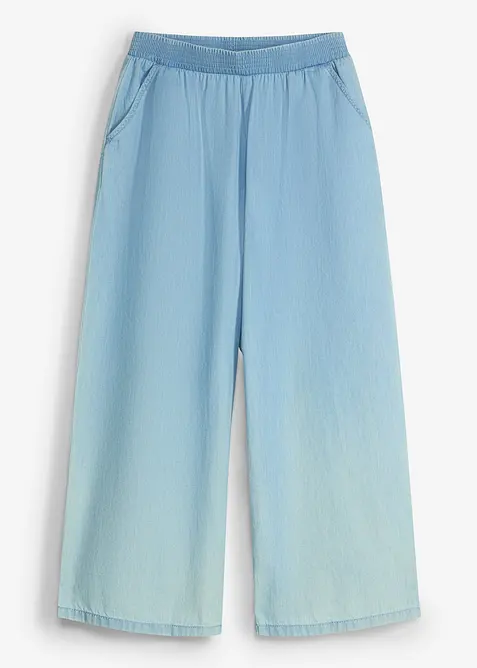 Pantaloni culotte in puro cotone biologico con elastico in vita, bonprix